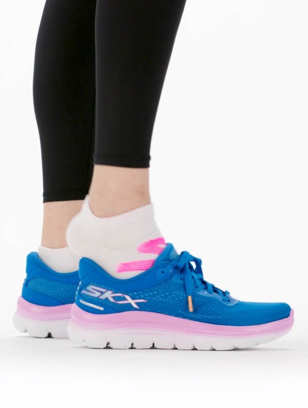 Women'sSkechers Blue/Pink Slip-ins: Summits Plus - Light Speed Running Shoes.